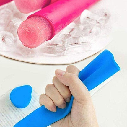 8PCS Silicone Ice Block Moulds/Ice Cream Molds/Icy Pole Jelly Pop Popsicle Maker - Aimall