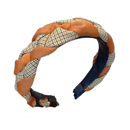 Women Headband Twist Hairband Hoop Knit Knot Cross Tie Wide Headwear Accessories - Aimall