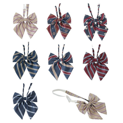 For Women School Uniform Checkered Lovely Sailor Style JK Japanese Collar BowTie - Aimall