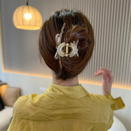 Oversized Hair Claws Shark Clip Women Elegant Ponytail Hairpin Hair Accessories - Aimall