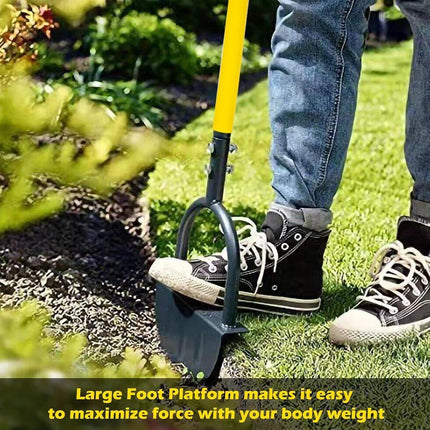 Manual Lawn Edge Cutting Shovel Serrated Half Moon Lawn Edging Tool with Handle