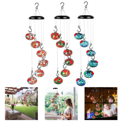Hanging Hummingbird Feeder Outdoor Garden Nectar Dispenser Attracting Birds