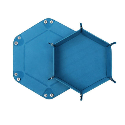 Hexagonal Velvet Folding Storage Tray Box Desktop Organizer for Home and Office