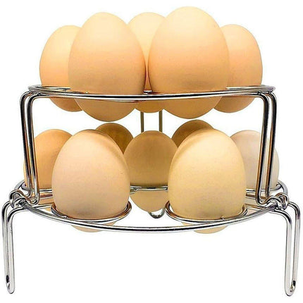 Double Layer 304 Stainless Steel Steaming Rack Tripod Egg Rack Kitchen Cooking