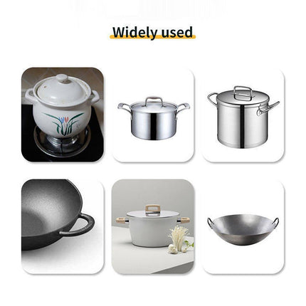 2pcs Silicone Pan Handle Covers Heat Resistant Anti-Ironing Wok Ear Insulated