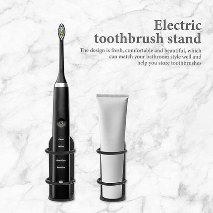 2pcs Iron Wall Mounted Toothbrush Holder No Punch Bathroom Storage Shelf Rack