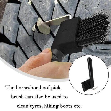 Horseshoe Cleaning Hook Brush Equestrian Horse Hoof Care Grooming Tools Supplies