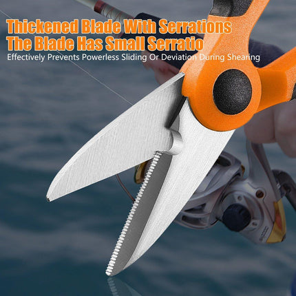 Multi Functional Serrated Fishing Scissors for Cutting Line Horse Fishing Gear