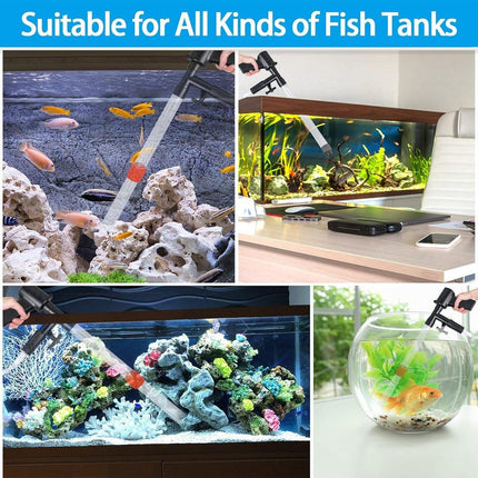6In1 Fish Tank Cleaner Water Changer Pump Pipe Semi-automatic Cleaning Aquarium