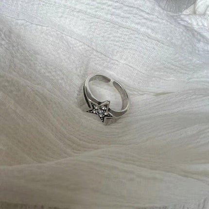 Adjustable Stacked Star Opening Ring Jewelry Five-pointed Star Design Unisex