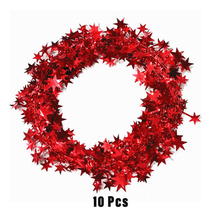 10pcs Christmas Wreath Decorations Festive Holiday Door Hanging Ornament Set