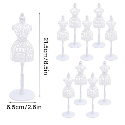 10PCS Doll Model Display Stand Hollow Out Handmade DIY Wedding Dress Design