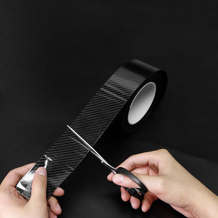 3PCS 3M Carbon Fiber Car Sticker Door Sill Anti-Scratch Tape DIY Protection Film - Aimall