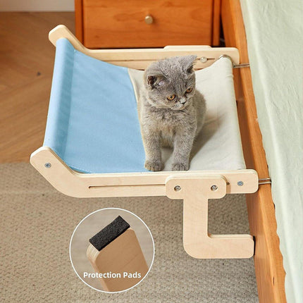 Window Hanging Cat Hammock Solid Wood Sun Bed Nest for All Seasons Durable