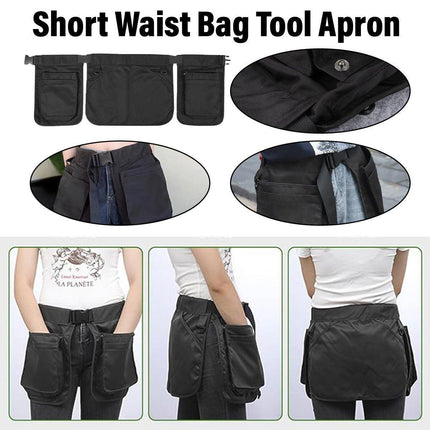Gardening Apron Half-length Waist Bag Tool Work Clothes Adjustable Short Apron