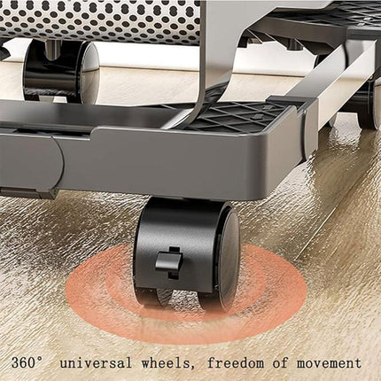 Adjustable Desktop Computer Tower Stand Telescopic Chassis Holder with Wheels
