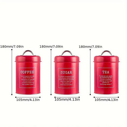 3 Pcs Multi-Purpose Sealed Jars with Airtight Lids for Kitchen Organization