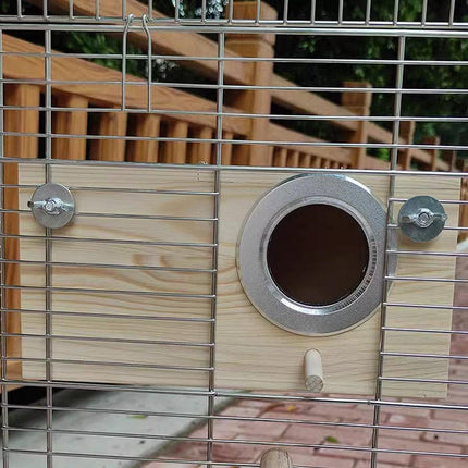 Wooden Right Opening Parrot Breeding Box Hatching Nesting Pet Cage for Birds