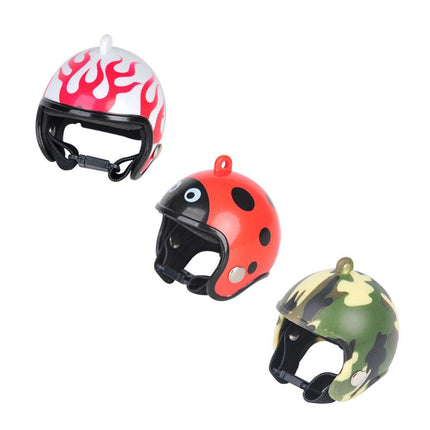 2PCS Mini Pet Chicken Helmet Protective Headgear Set Waterproof Cartoon Design