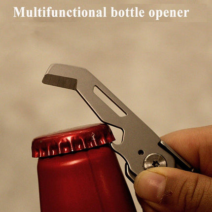 Multifunctional Folding Knife Case Opener Portable Bottle Opener EDC Tool Kit