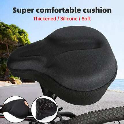 Soft Silicone Bicycle Seat Cover Comfortable Mountain Bike Cushion Thickened
