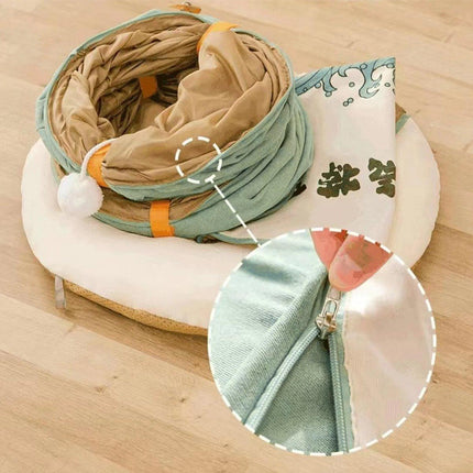 Large Multi-Functional Cat Tunnel Bed and Cat Toy Interactive Pet Playhouse