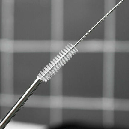 10PCS Stainless Steel Straws Bent Long Reusable Washable Metal Drinking Straw - Aimall