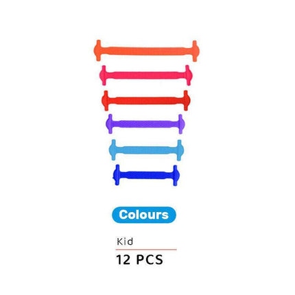 No Tie Elastic Silicone Shoe Laces Shoelaces Sneakers Runners Child Adult Unisex - Aimall