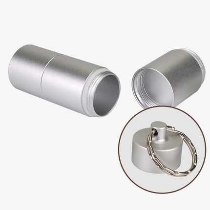 Mini Keychain Aluminum Pill Container Waterproof Medicine Holder Case Keyring - Aimall