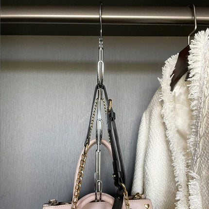 2X Purse Hanger Organizer for Closet Purses 6Storage Capacity Hook Wardrobe Rack