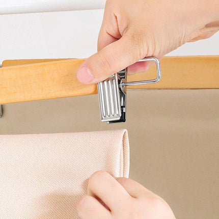 10pcs Multifunctional Trouser Hanger with Clips Skirt Pants Clip Hangers Home