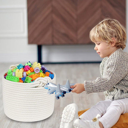 Twist Handle Round Storage Basket Durable Storage Bag Organiser Laundry Holder