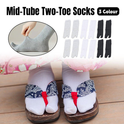 Two Toe Socks Japan Style Clog Props Hotel Bath Spa Socks Comfortable Tube Fit