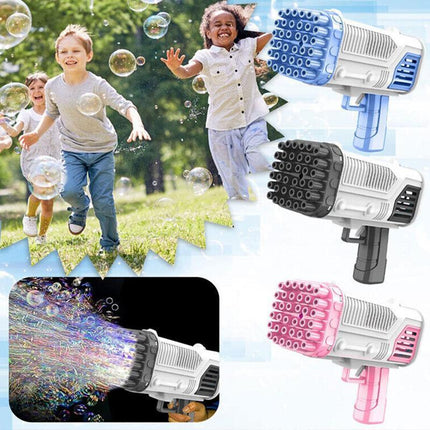 36 Holes Bubble Gun Automatic Gatling Soap Water Bubble Machine Outdoor Party - Aimall