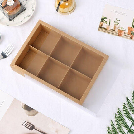 10PCS Cake Box with Transparent Lids Gift Packaging Boxes for Moon Cakes Cookie - Aimall