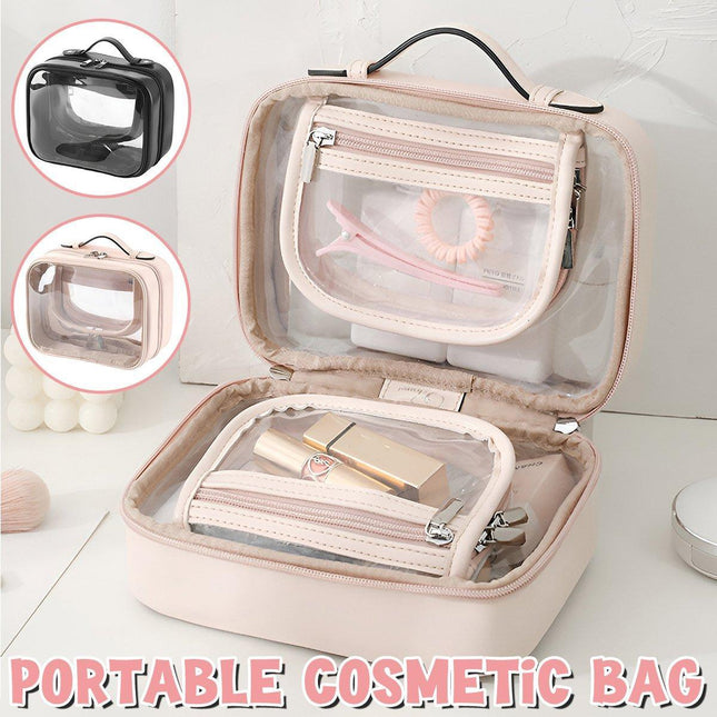 Simple Colour Travel Cosmetic Bag Lightweight Waterproof Transparent Organizer