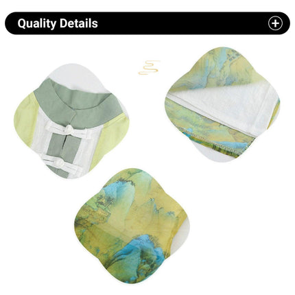 Boys Landscape Painting Performance Costume Chinese Style Traditional Green Set