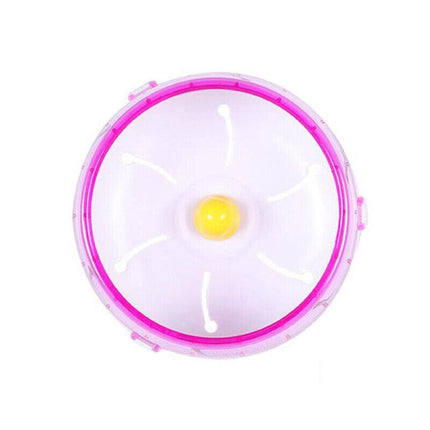 Pink Hamster Guinea Pig Running Disc Cage Accessories Running Round Wheel Pet Toys - Aimall