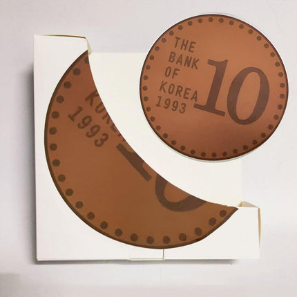 100pcs Food Packaging Gold Coin Box Paper Packaging Boxes for Sweets and Gifts