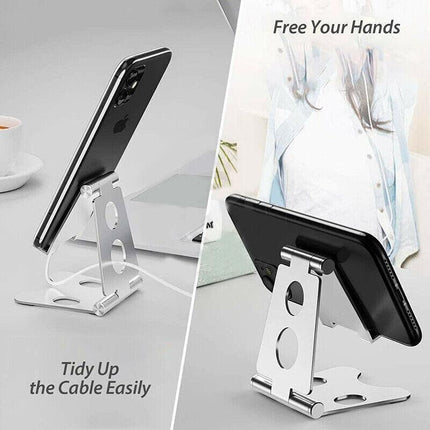 Aluminum Phone Stand Holder Home Office Desk Desktop For iPhone Cellphone AU - Aimall