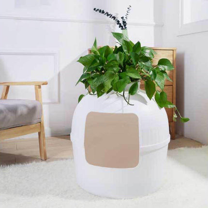Plastic Pet Kennel Small Dog Cat Litter Box Teddy Villa Easy Clean Hair Guard