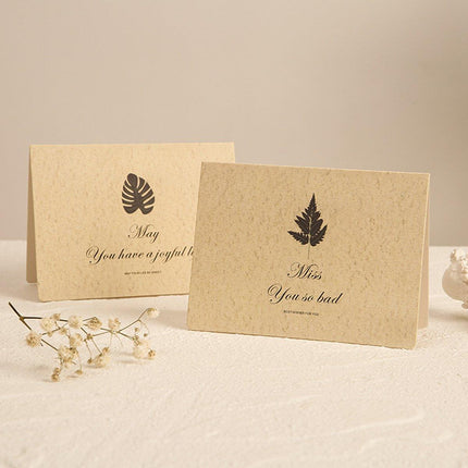 6pcs Retro Greeting Cards with Envelopes Simple Vintage Design for All Occasions