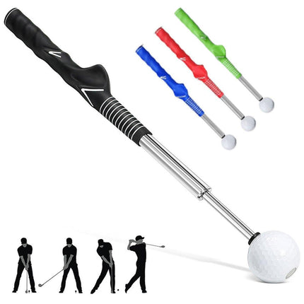Golf Swing Training Aid Telescopic Impact Sound Stick Exercise Tool for Practice