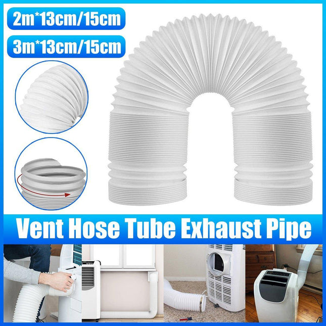 Portable Air Conditioner Exhaust Hose 13/15cm Extendable Vent Pipe PP Steel Wire