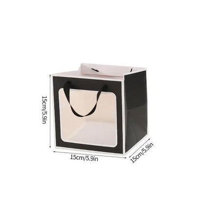 20PCS Open Window for Flower Doll Wedding Gift Transparent Square Packaging Bag