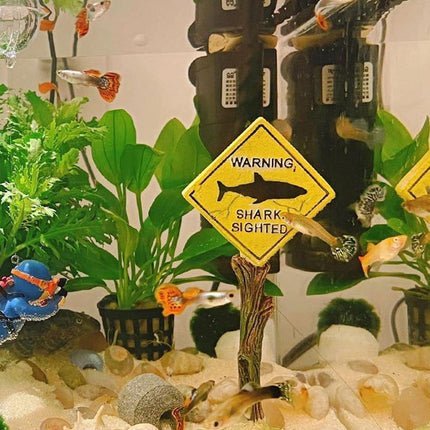 Fish Tank Aquarium Decorations Cartoon Resin Ornaments Hiding House Coral Mark