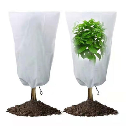 Plant Cover Freeze Frost Protection Bag Drawstring Garden Shrubs Bag Reusable - Aimall