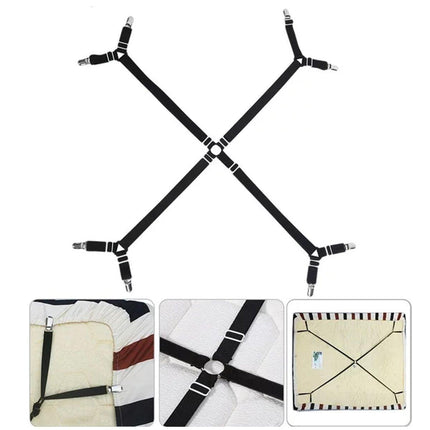 Adjustable Comforter Sheet Buckle Fixer Non-Slip Elastic Clip for Bedding Secure