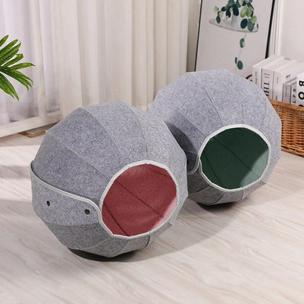 Collapsible Breathable Pet Bed Cat Nest Dog Cave Tunnel Semi Enclosed Mat