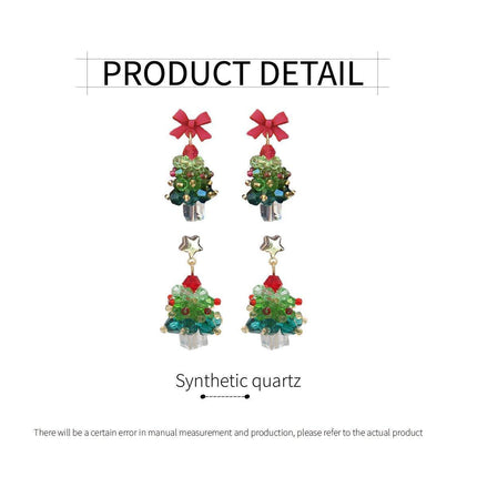 Cute Christmas Tree Stud Earrings for Girls Holiday Jewelry Festive Fashion Gift
